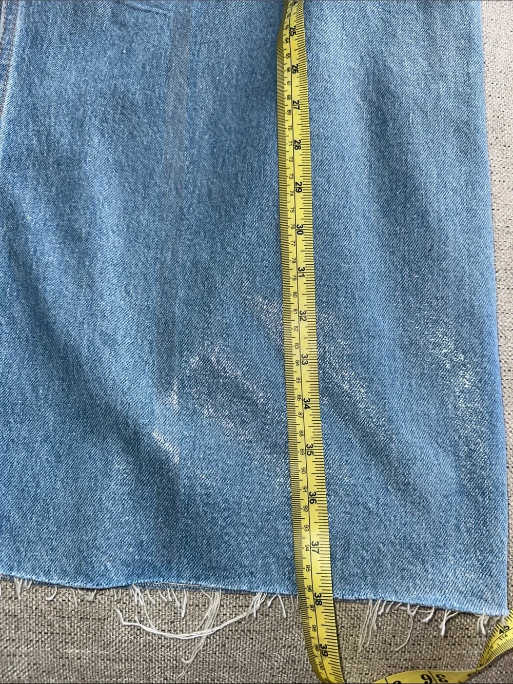 Zara 6045/017 Light Blue Denim Metallic Maxi Skirt with Front Slit